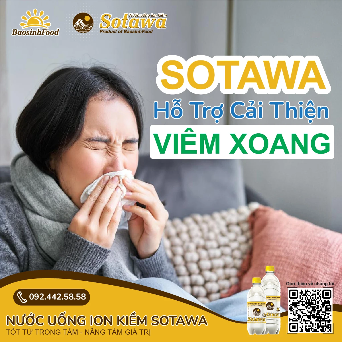 Viêm Xoang Và Cách Nước Ion Kiềm SOTAWA Hỗ Trợ Cải Thiện Tình Trạng Viêm Xoang